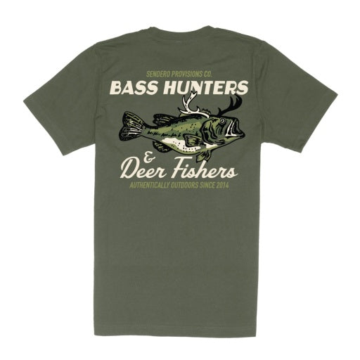 DEER FISHERS T-SHIRT - ARMY GREEN