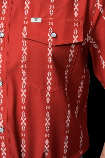 THE MAVERICK IN RED - SHORT SLEEVE SNAP