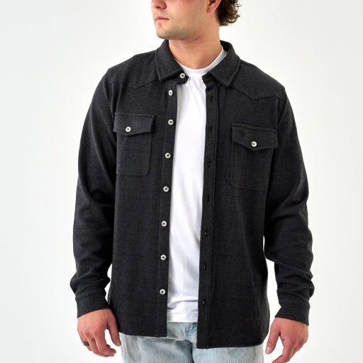 Austin Shirts - Ls - Heather Black