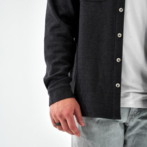 Austin Shirts - Ls - Heather Black