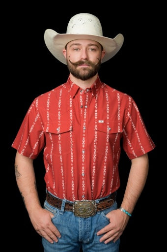 THE MAVERICK IN RED - SHORT SLEEVE SNAP