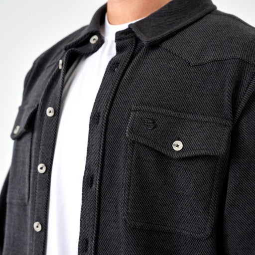 Austin Shirts - Ls - Heather Black