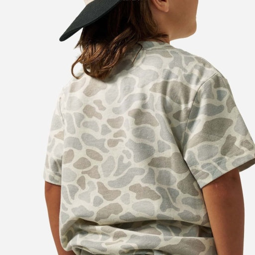 Youth Vintage Washed Tee - Classic Deer Camo