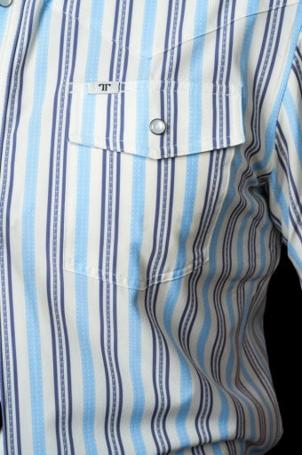 THE JAKE IN BLUE - SHORT SLEEVE SNAP