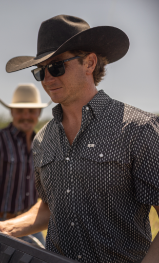 The Cash In Black - Short Sleeve Pearl Snap Shirt - image 6