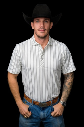 The Jack Pearl Snap Polo In Cream - image 1