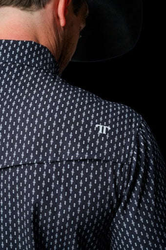 The Cash In Black - Short Sleeve Pearl Snap Shirt - image 3