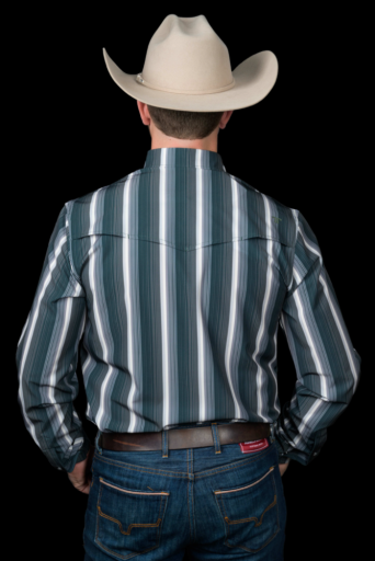 The Tristan In Black - Long Sleeve Pearl Snap Shirt - image 2
