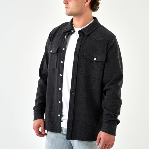 Austin Shirts - Ls - Heather Black