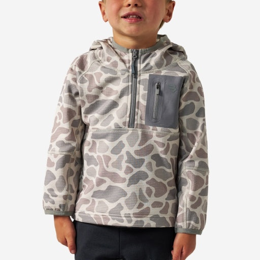 Youth Blaze Tech Quarter Zip - Classic Deer Camo
