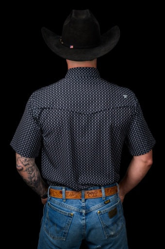 The Cash In Black - Short Sleeve Pearl Snap Shirt - image 2